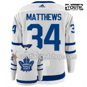Adidas Maillot de Hockey Toronto Maple Leafs AUSTON MATTHEWS 34 Blanc Authentic - Enfant
